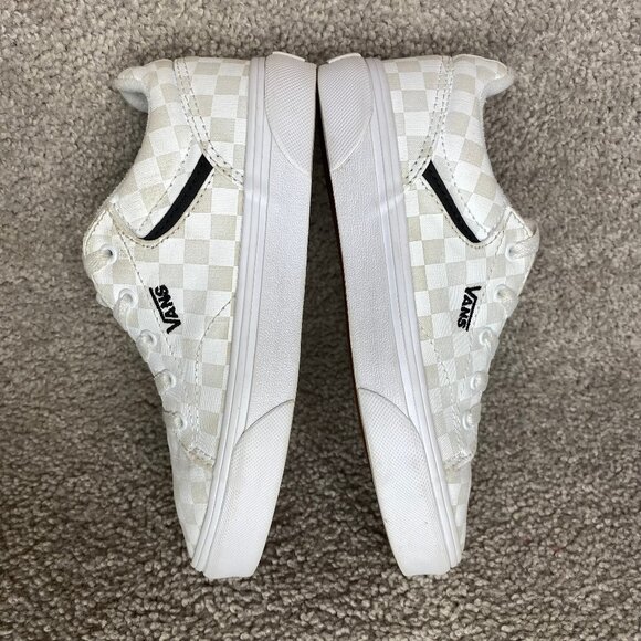 Vans Old School Slip On Lace Up White on White Checkerboard Youth US Size 3 - Picture 5 of 9